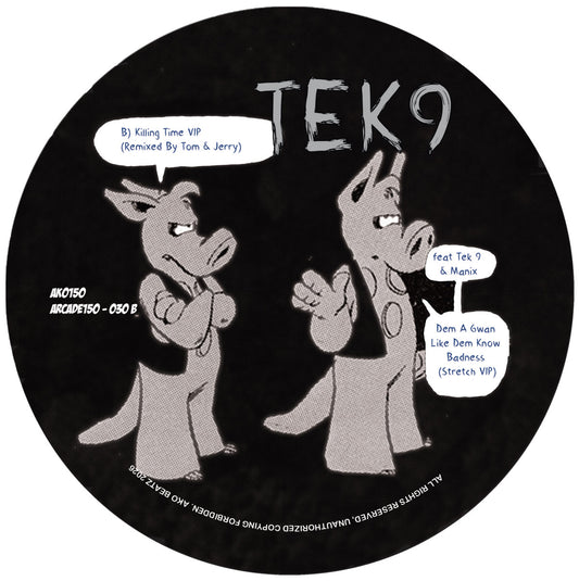 label art of Tek 9 - Dem Mash Up / Killing Time Remixes, 12" vinyl on AKO Beatz