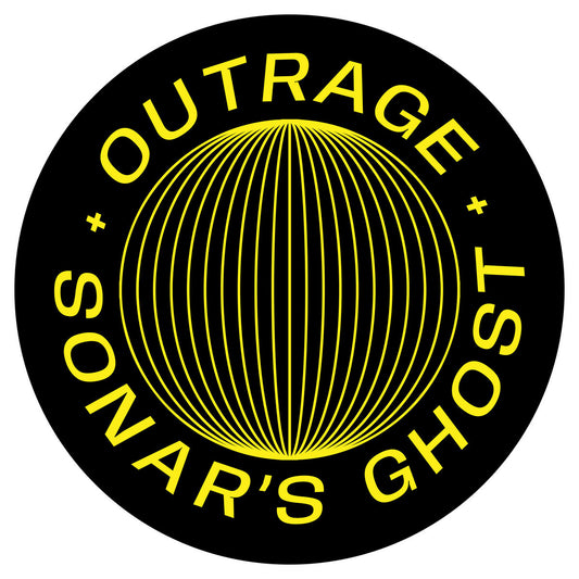 label art of Outrage & Sonar's Ghost - FR040, 12" vinyl release on Future Retro London
