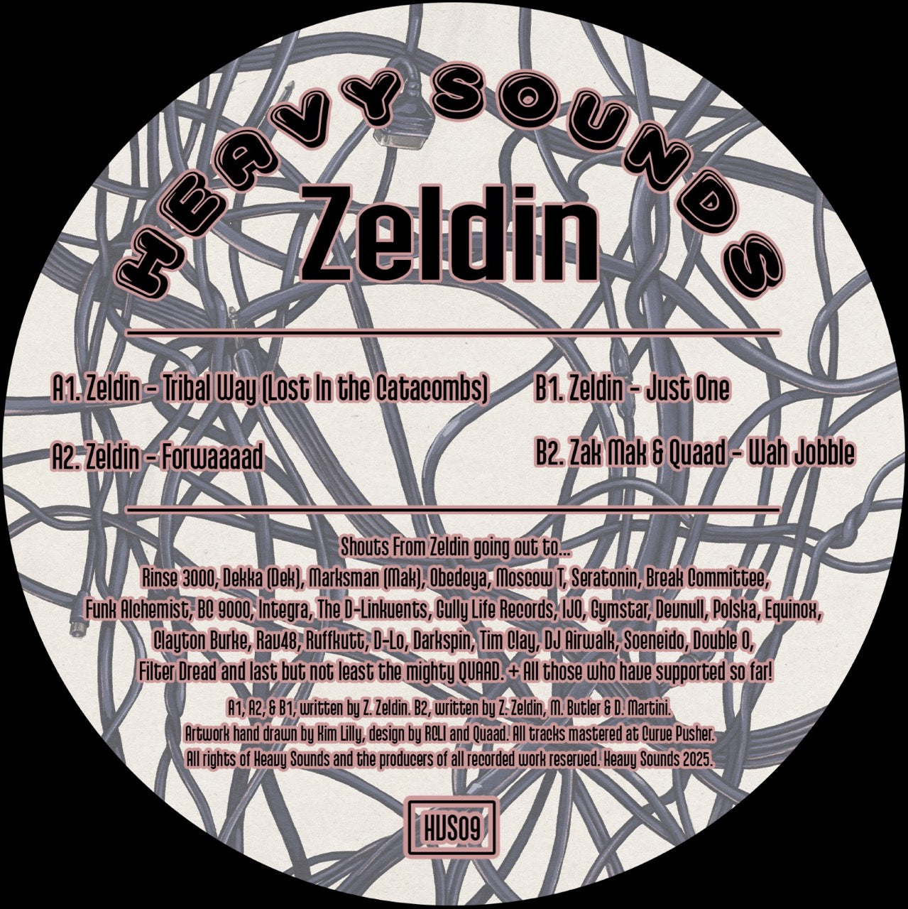 label art of Zeldin, Zak Mak & Quaad - HVS09