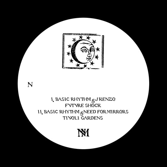 label art of Basic Rhythm - Entropy & Energy Sampler, vinyl release on Musique Nocturne