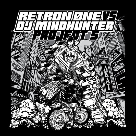 cover art of Retron 0ne vs. DJ Mindhunter - Project 5 - 2 x 12" vinyl release on Future Retro London